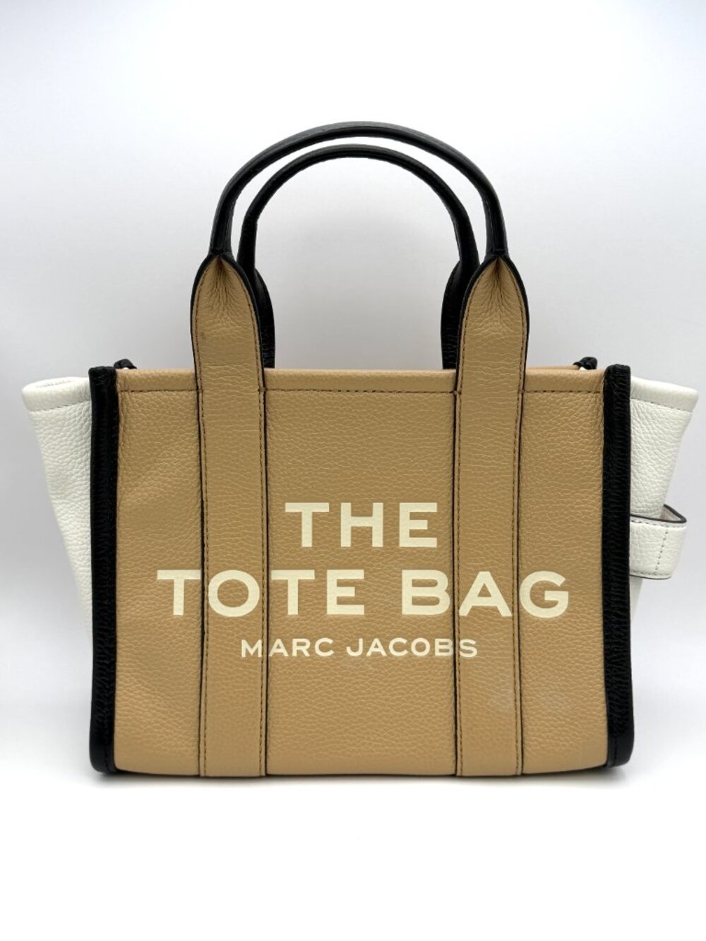 Marc Jacobs The Colorblock Small Tote Bag Camel Multi Leather Crossbody Satchel
